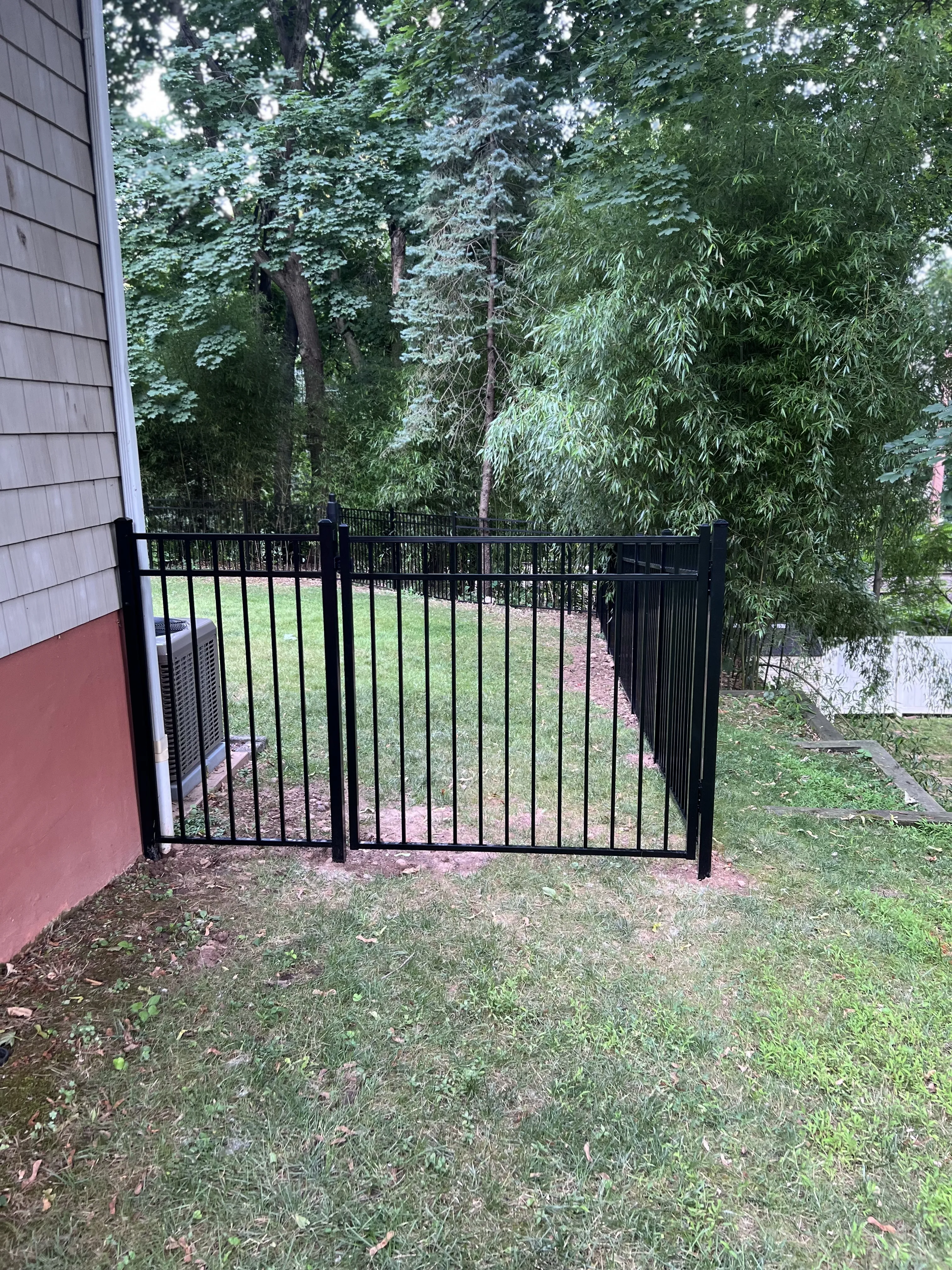 Aluminum fence installation in Plainsboro, NJ