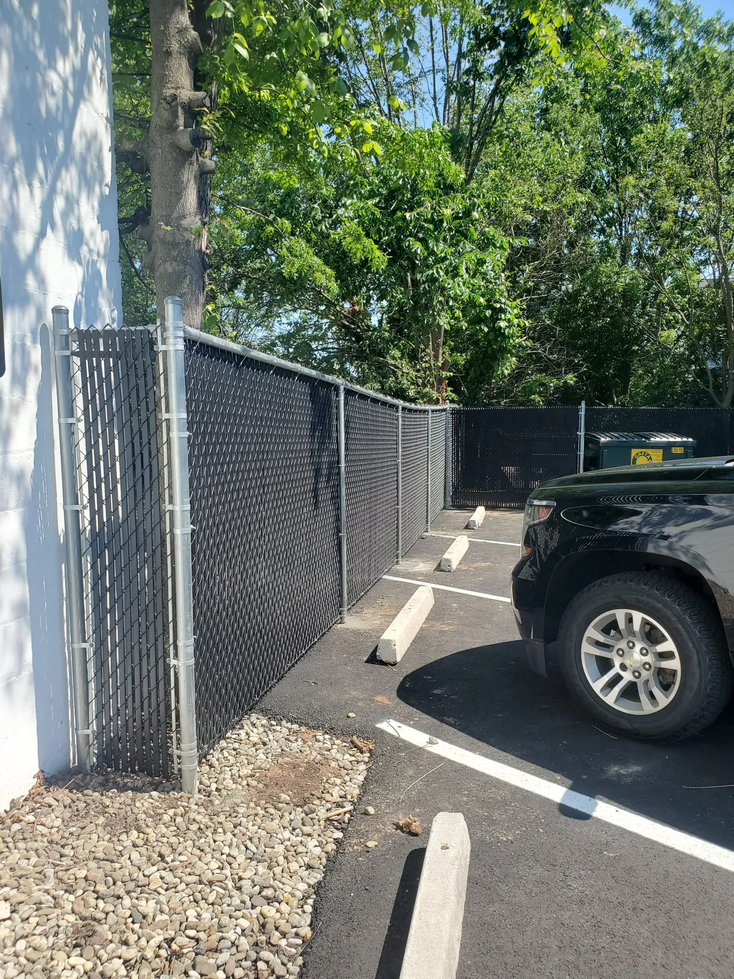 Commercial chain link fence installation in New Jersey