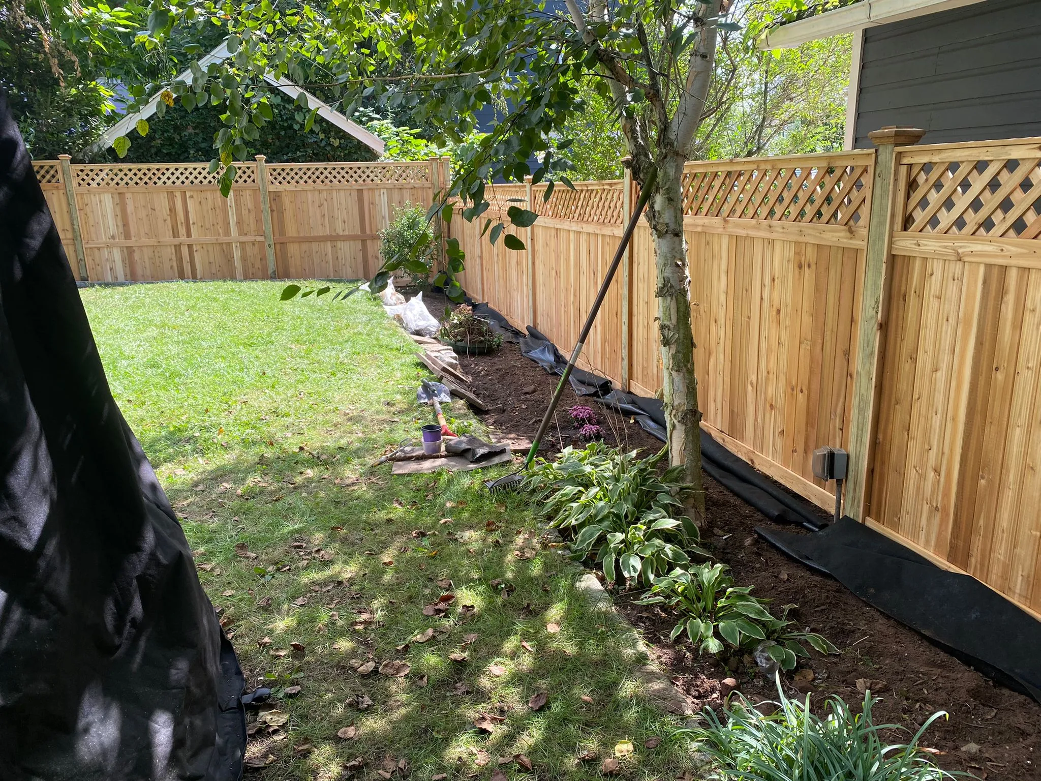 Wood fence installation in Verona, NJ